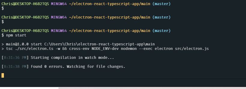 npm create electron app